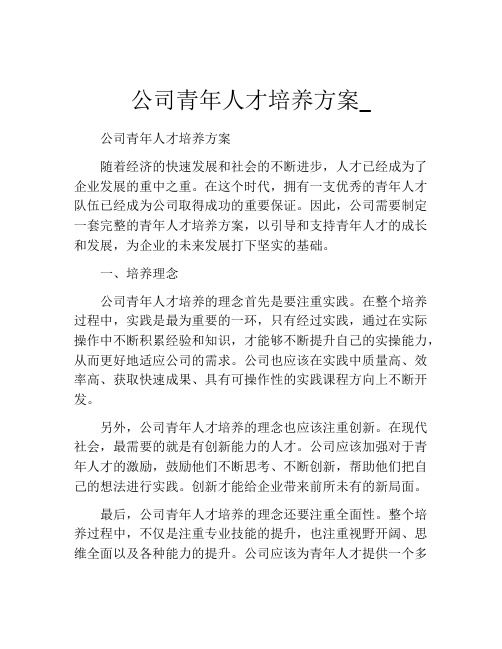 公司青年人才培养方案_