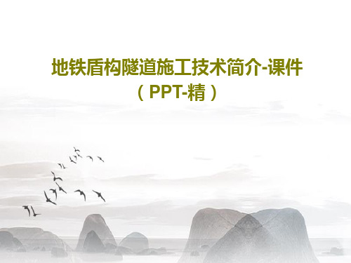 地铁盾构隧道施工技术简介-课件(PPT-精)74页PPT