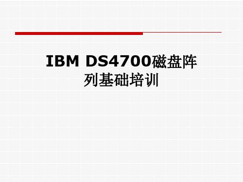 IBM DS4700磁盘阵列基础培训