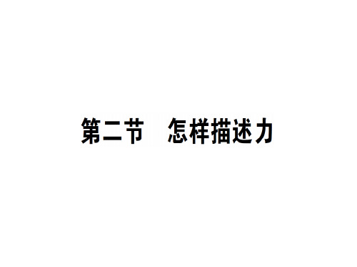 第六章 第二节 怎样描述力—2020秋沪科版八年级物理上册课堂学习课件