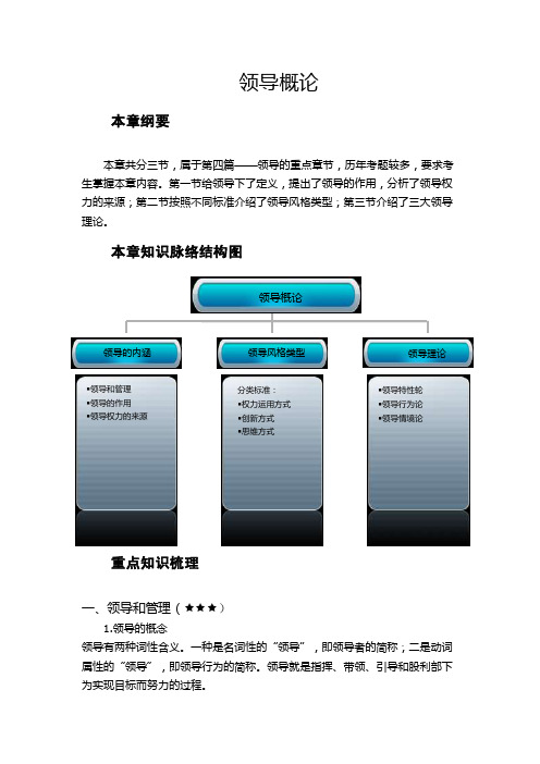 领导概论——精选推荐