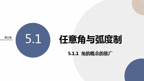 2024-2025学年高一数学必修第一册(湘教版)配套课件第5章-5.1.1角的概念的推广