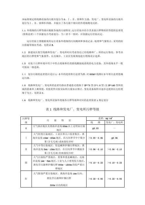 标准规线路设备的污级