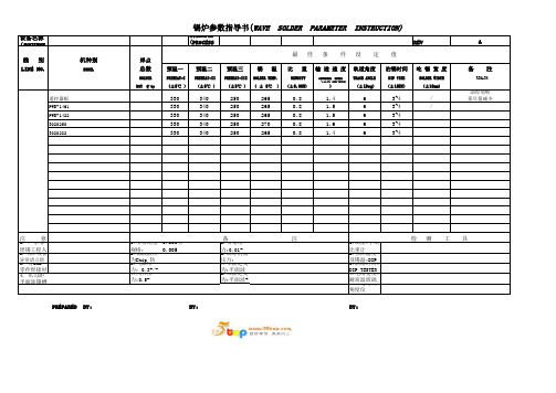 锡炉参数设置操作指导书