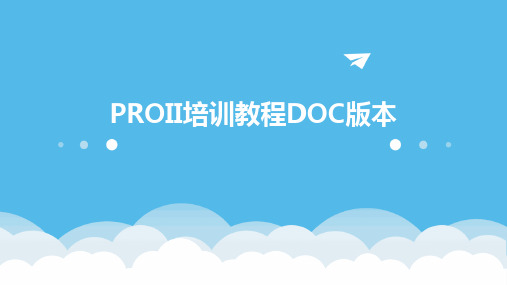 2024版PROII培训教程DOC版本