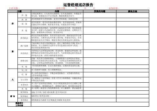 巡店报告