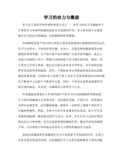 学习的动力与激励