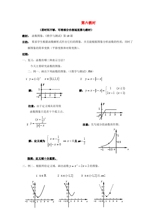 2013年江苏省白蒲中学高二数学(苏教版)《函数》教案6