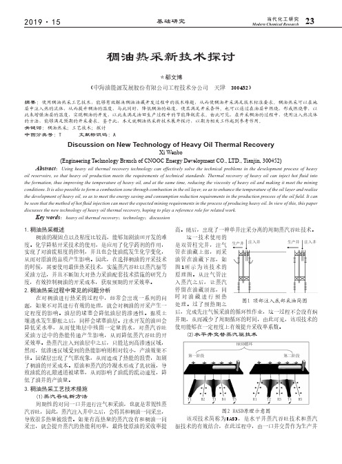 稠油热采新技术探讨