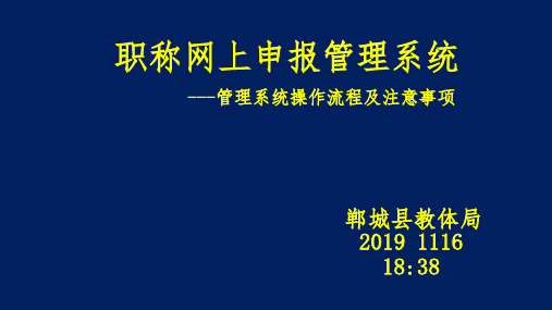 职称网上管理系统 经办人与审查人审核 2019 1116 1951