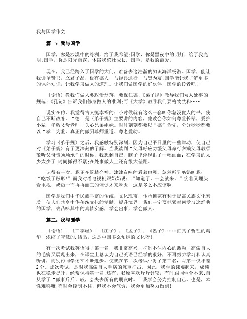 我与国学作文