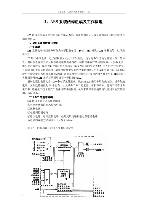 ABS系统结构组成及工作原理