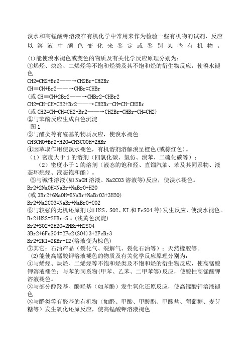 高中有机化学方程式总结及高锰酸钾褪色超全