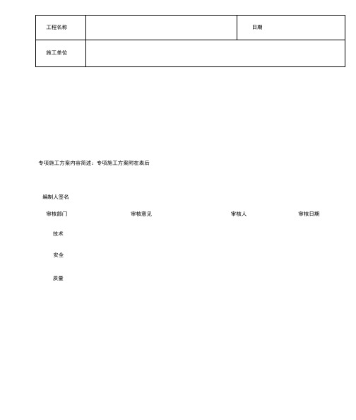 审批表格式