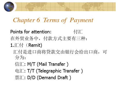 函电 Chapter 6 Terms of Payment