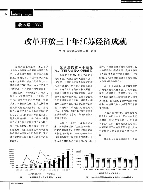玫革开放三十年江苏经济成就