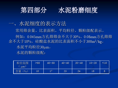 水泥粉磨细度