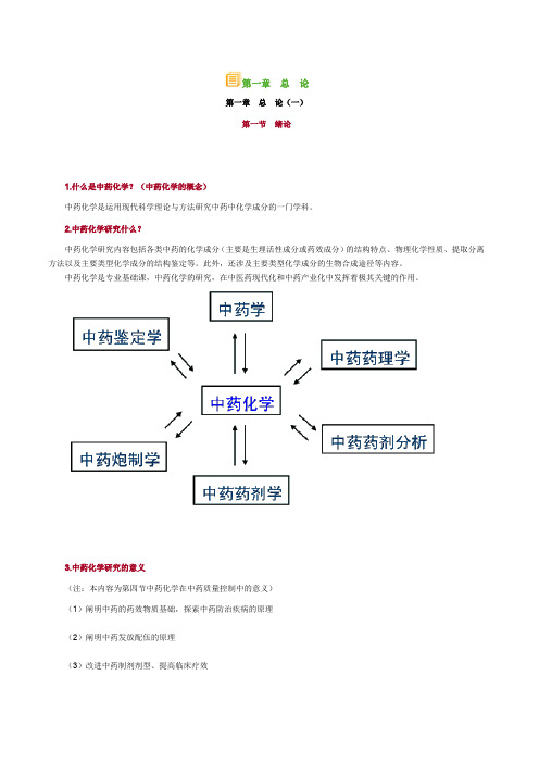 中药化学笔记汇总