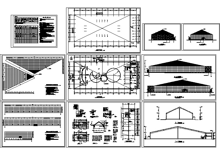 某养殖大棚整套详细的cad建施图