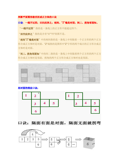 正方体的11种展开图(描点,描线含练习题)