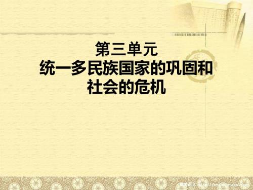 统一多民族国家的巩固和社会的危机(公开课)