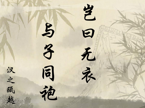 岂曰无衣,与子同袍 共43页