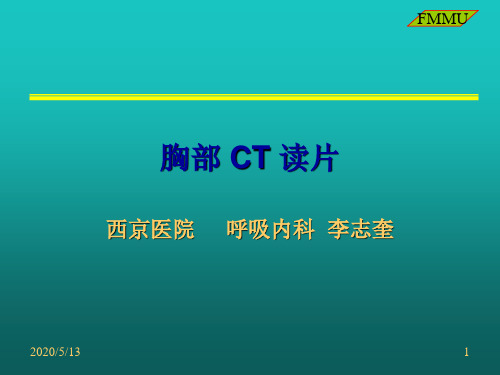 CT(胸部)读片(西京医院)