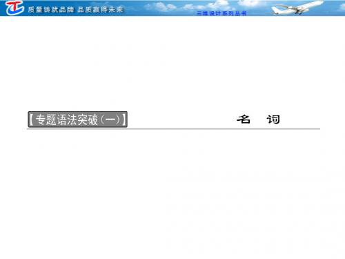 必修一  专题语法突破(一)  名词