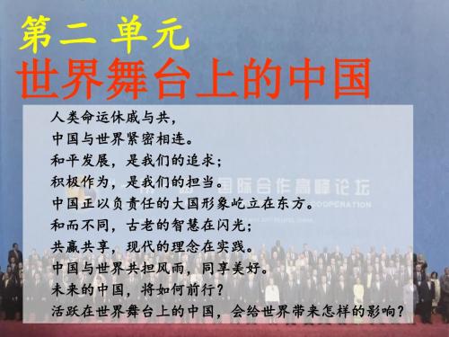 人教部编版九年级道德与法治下册  3.1   中国担当(共29张PPT)