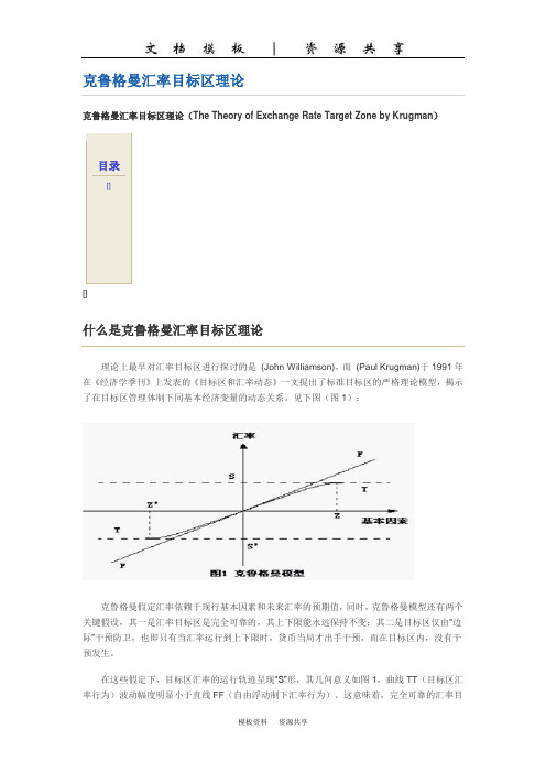 资料：克鲁格曼汇率目标区理论