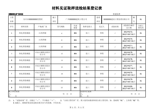 材料见证取样送检结果登记表(基础)01