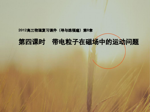 最新-2018届高考物理 第四课时 带电粒子在磁场中的运动问题复习课件 精品 