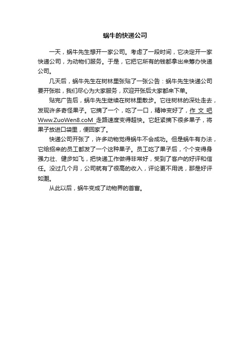 蜗牛的快递公司