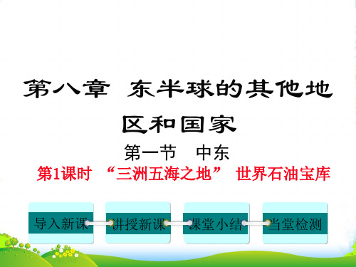 人教版地理七年级下册第1课时 “三洲五海之地” 世界石油宝库-优课件