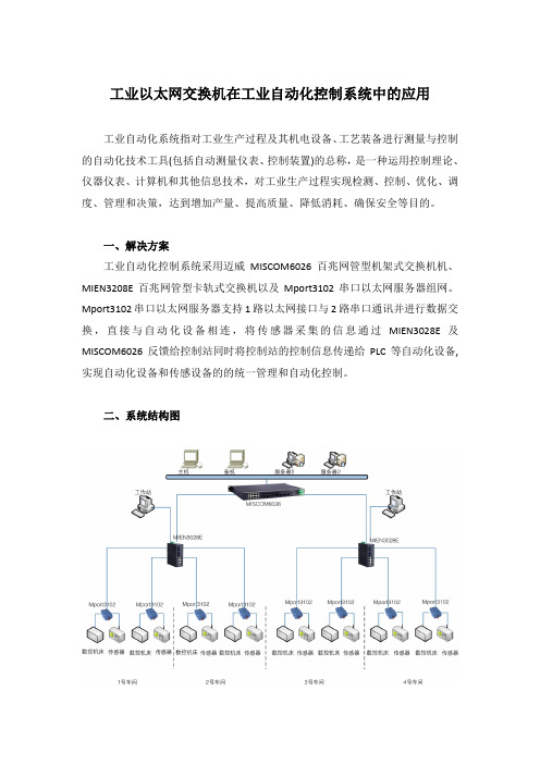 工业以太网交换机在工业自动化控制系统中的应用