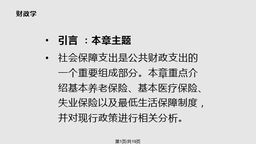 上海财经大学蒋洪财政学PPT课件