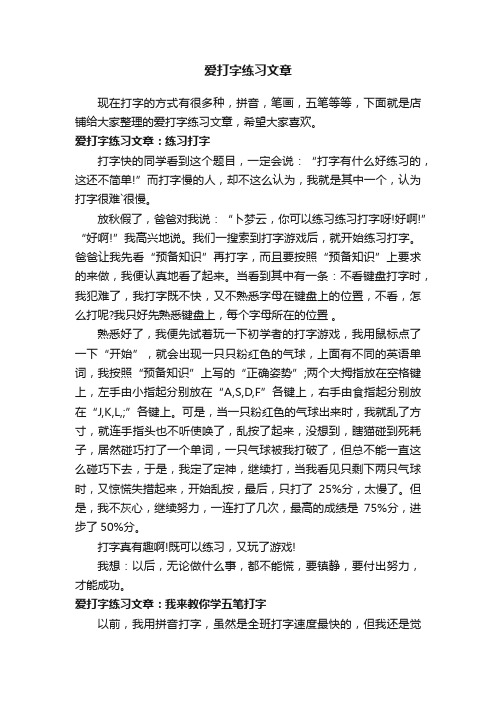 爱打字练习文章