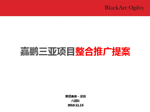 黑弧奥美·深圳嘉鹏三亚项目推广提案