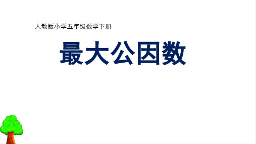 《最大公因数》》ppt教材4人教版