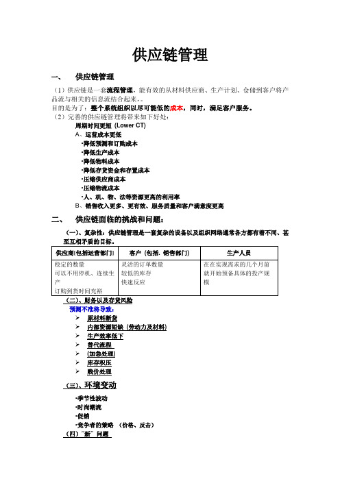 供应链基础业务流程知识学习资料