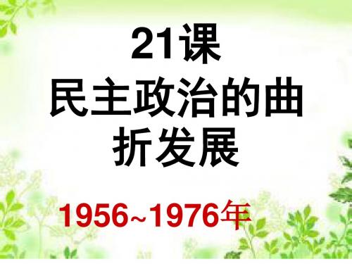 人教版高中历史必修一第21课民主政治建设的曲折发展教学课件 (共23张PPT)