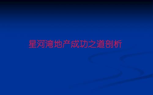 【精品】年星河湾地产整合营销成功之道剖析报告资料