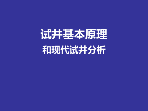 试井基本理论与现代试井分析