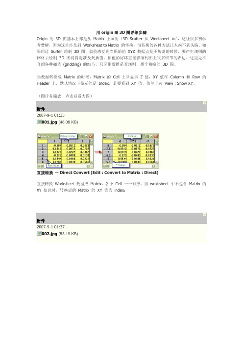 使用origin画3D图详细步骤