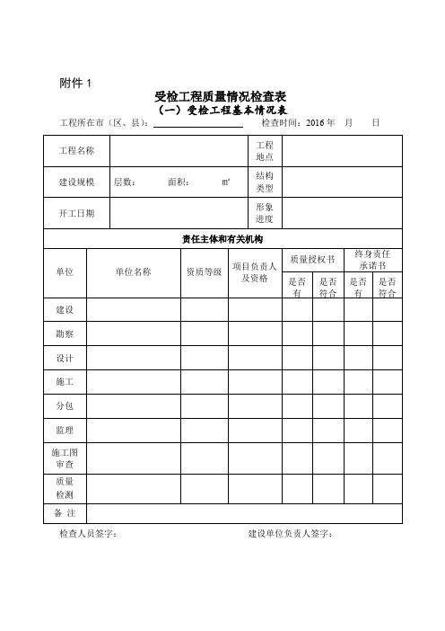 建筑市场行为检查表格