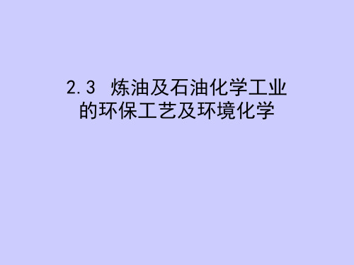 炼油及石油化学工业的环保工艺及环境化学-20211733