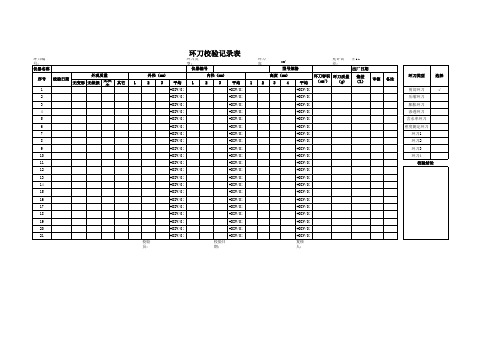 环刀校验记录表