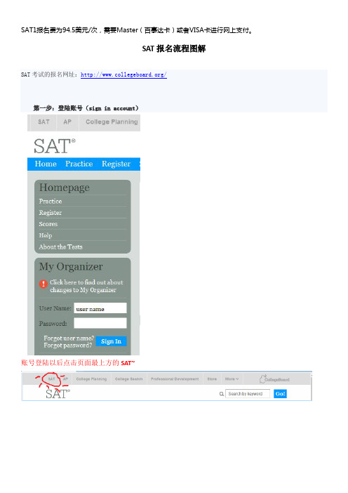 SAT考试报名流程图解