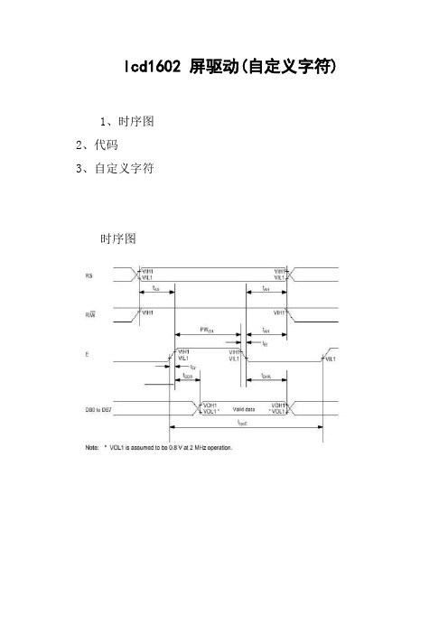 lcd1602屏驱动自定义字符