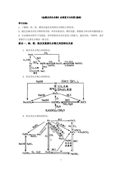 《金属及其化合物》全章复习